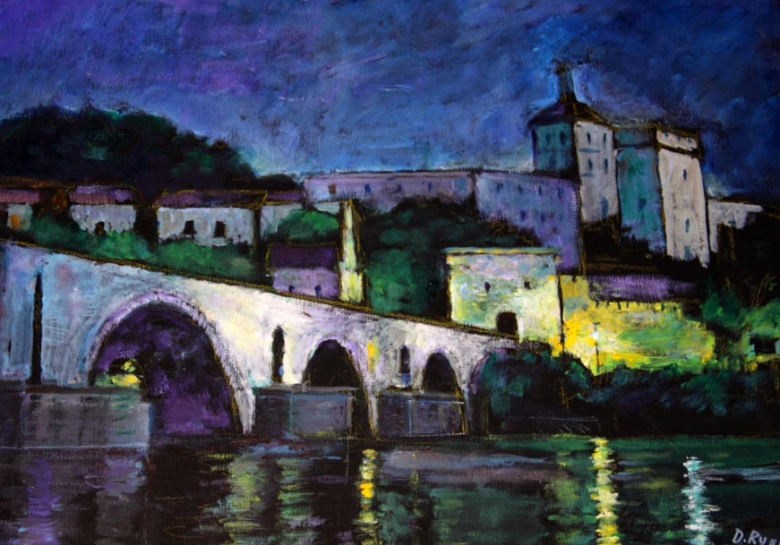 French Bridge Painting